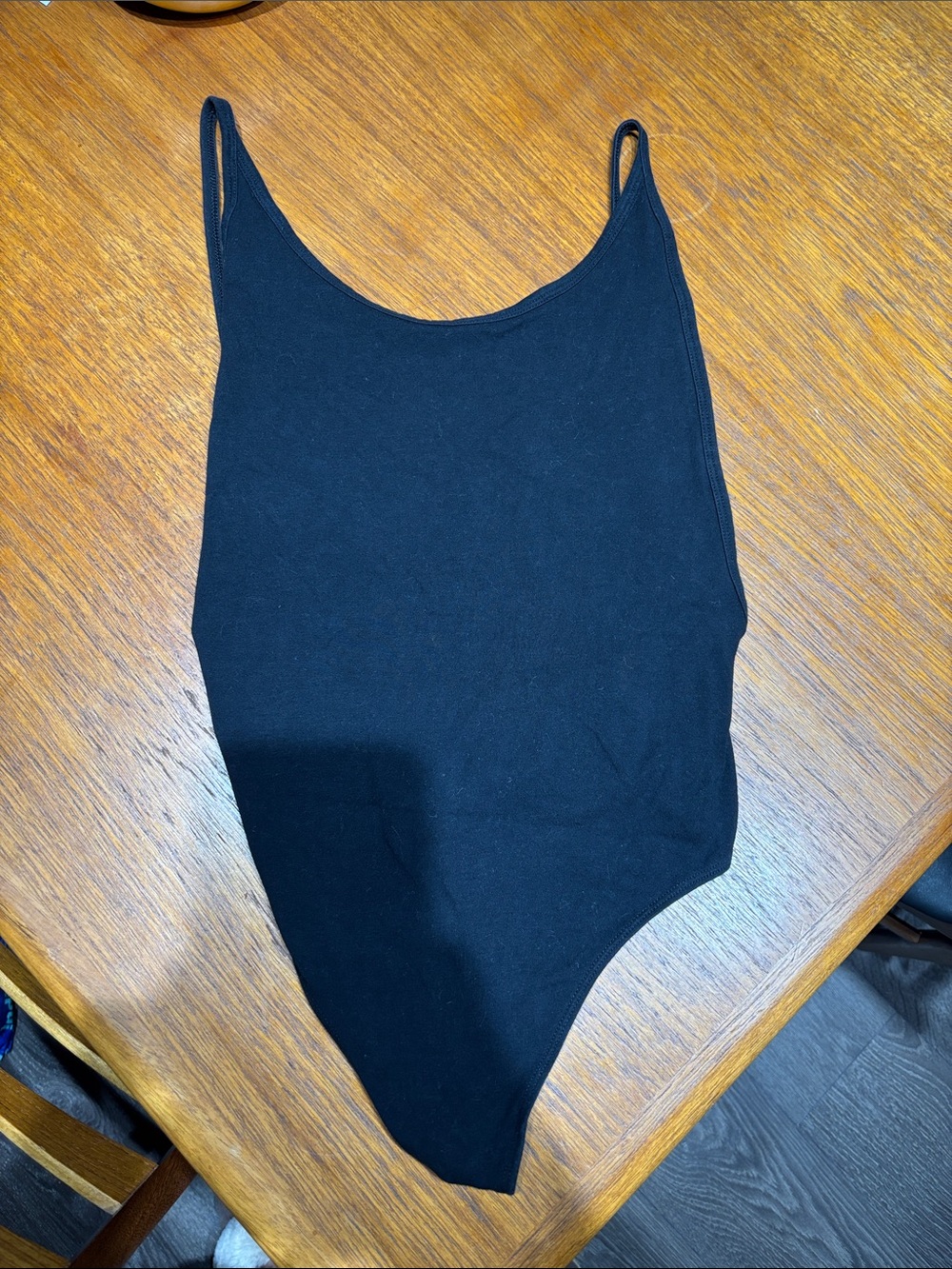 Aritzia Black Scoop-Neck Bodysuit